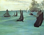 Édouard Manet, Vid havet i lugnt väder, 1864–65