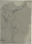 Seated Male Nude (recto); Crouching Male Nude (verso) at the Metropolitan Museum of Art, 1864–74