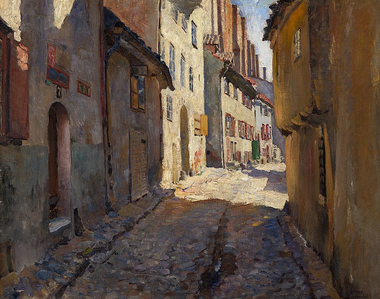 File:Sergey Vinogradov - Narrow Street in Riga.jpg