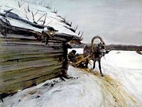 Talvella.  Domotkanovo.  1898. Venäjän valtionmuseo
