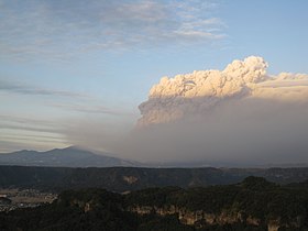 Erupce Simmoe v lednu 2011