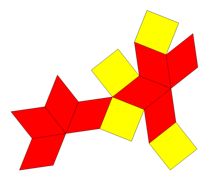 File:Squared rhombic dodecahedron net.png