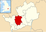 St Albans shown within Hertfordshire