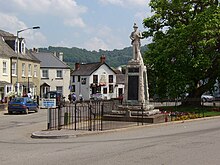 St James' Square, one of two excavated sites in Monmouth where Mesolithic artefacts were found St James' Square, Monmouth - geograph.org.uk - 308231.jpg