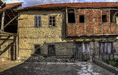 Traditional architecture from the village Drslajca, Macedonia