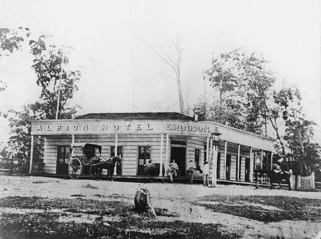 Albion Hotel, Brisbane, ca. 1866, from which the suburb of Albion takes its name