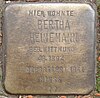 Stolperstein Isestraße 90 (Bertha Heinemann) em Hamburgo-Harvestehude.JPG