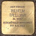 Stolperstein Kleve Kasinostraße 2 Wilhelm Ballizany