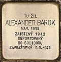 Stolperstein für Alexander Barok (Banská Štiavnica).jpg