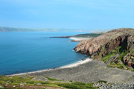 Stone beaches of Barentz Sea coast.