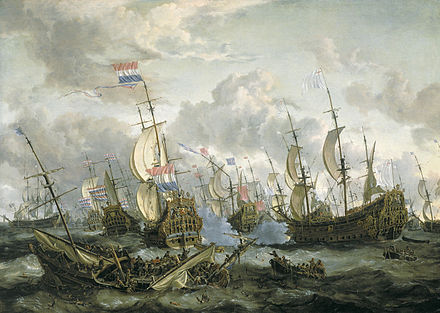 The Four Days' Battle as depicted by Abraham Storck