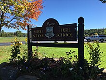 The middle and high school are adjacent. Stowe Middle High School Sign.jpg