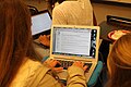 Students in UCSB's Art, Design, and Architecture Museum Club get familiar with wiki markup ..jpg