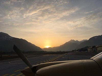 Sunset from Sion airport