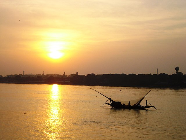 Sunset at River Hooghly, Kolkata, West Bengal, India