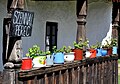 Porch of a traditional house in Szenna