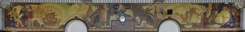 File:The 1934 "Travels of Marco Polo" mural above the stacks of the library inside East High School in Denver, Colorado LCCN2015633563.tif