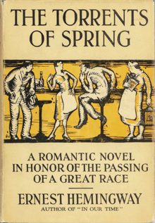 The Torrents of Spring front cover art The Torrents Of Spring by Ernest Hemingway (1926).png