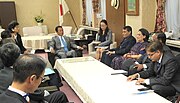 Thumbnail for File:The Union Minister for Railways, Shri Suresh Prabhakar Prabhu meeting the Deputy Prime Minister and Finance Minister of Japan, Mr. Taro Aso, in Japan on September 08, 2015 (1).jpg