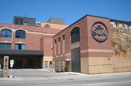 The former Toronto Sun building at 333 King Street East in 2007.