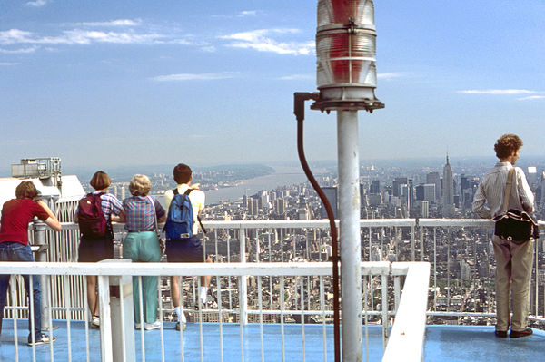 December 14, 1975: World Trade Center observation deck begins operation (pictured in 1984)