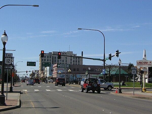 Western terminus at US 101 in Aberdeen, Washington