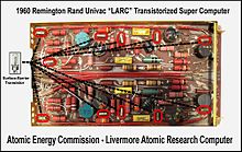 LARC circuit board Univac LARC supercomputer circuit board=1960.JPG