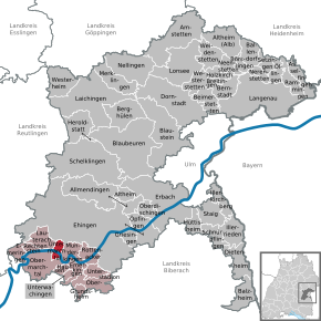 Poziția localității Untermarchtal