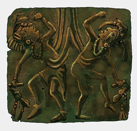 Mississippian copper plate found at the Saddle Site in Union County, Illinois