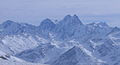 Вид на Ушбу с Эльбруса зимой, 20 км на юго-восток