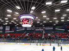 Interior of the Utica Memorial Auditorium during a game between Lake Erie Monsters and Utica Comets on December 15, 2013. Utica Memorial Auditorium Interior- December 15, 2013.jpg