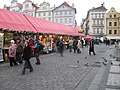 English: Christmas markets at the Old Town square, Prague 2008. Čeština: Vánoční trhy na Staroměstském náměstí.