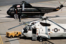 Two HC-2 helicopters: A VH-3A (behind) and SH-3G (foreground) at Oceana in 1991 VH-3A Sea King of HC-2 at NAS Oceana 1991.JPEG