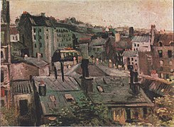 Vue sur les toits de paris, Vincent van Gogh.