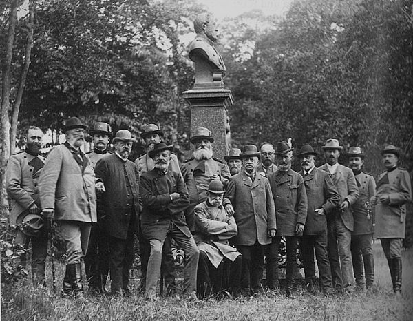 Participants of the 20th Meeting of the German forest research institutes, Eberswalde, Germany, September, 1892. This committee decided on 19 September 1892 the establishment of the International Union of Forest Research Institutes