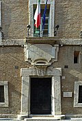 The severe portal of the Carceri Nuove on Via Giulia