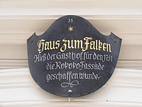 Würzburg - Haus zum Falken (Schild)