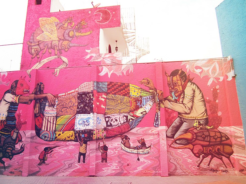 File:Wall art at Museo Nacional de Culturas Populares.jpg