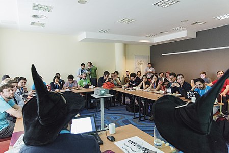 Audience at the presentation about the workflow and documentation around the UNESCO data donation at the Wikimedia Conference 2017