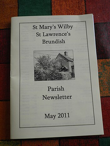 English: Wilby & Brundish Church Newsletter Ma...