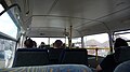 English: The interior of Wilts & Dorset 706 (F706 RDL), a Leyland-bodied Leyland Olympian. It was part of the Go South Coast events fleet, being kept with Southern Vectis at the time when it was seen. It is seen while in Newport Road, Northwood, Isle of Wight, on route 1. It was Cowes Week at the time, and double-deckers from the coach and events fleet were being run on the route as duplicates. Double-deckers are not usually run on this route.