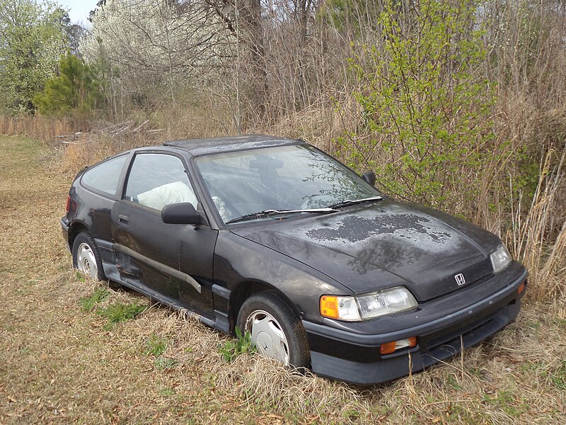 File:Wrecked Honda CRX, Front Right corner.JPG