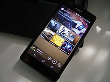 The Walkman app on a Sony Xperia ZR Xperia ZR Walkman.jpg