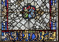 Grisaille nelle finestre della navata della cattedrale di York (1330-38)