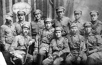 The Red Army cavalry unit, made up of Bashkirs, Russian Civil War, 1919