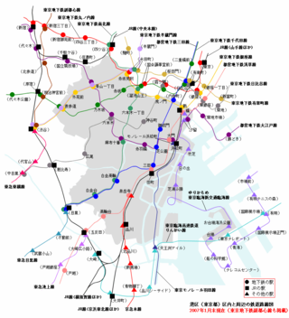 区内と周辺の鉄道路線図 ■