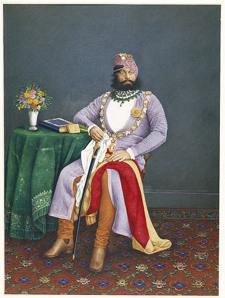 Maharaja Jaswant Singh II of Marwar, c. 1880. Attributed to Narsingh. The Brooklyn Museum.