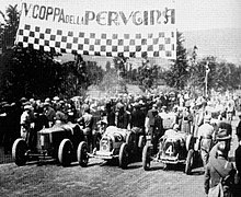 Départ de la Coppa della Perugina 1927.