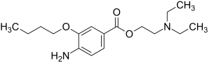 Structural formula of oxybuprocaine