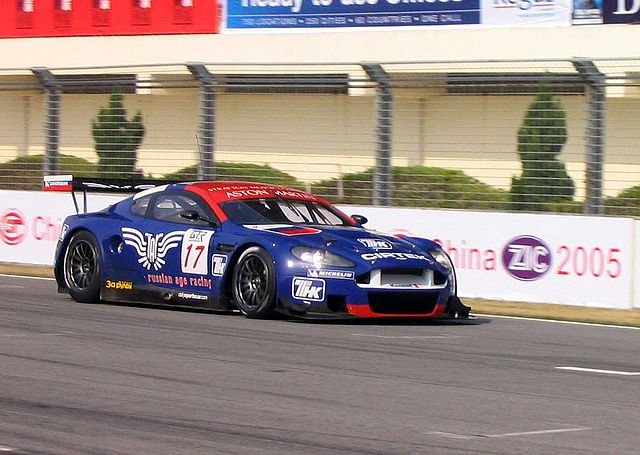 Russian Age Racing's Aston Martin DBR9 during practice at the Zhuhai round of the 2005 FIA GT Championship